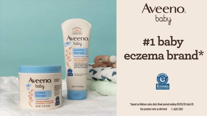 Aveeno Baby Eczema Therapy Moisturizing Cream for Dry, Itchy Skin - 12 fl oz, 2 of 11, play video