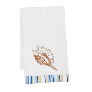 C&F Home Taupe Shells Woven Kitchen Towel - 1 of 4