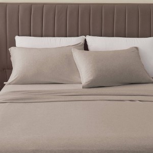 Isla Jade Super Soft T-Shirt Jersey Knit Sheet Set Heathered - 1 of 4