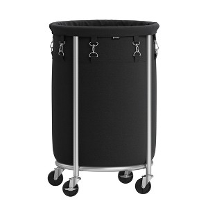 Laundry Hamper with Wheels Round Rolling Laundry Sorter Laundry Cart with Removable Bag - 1 of 4