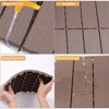 Gulches Interlocking Deck Tiles Flooring, 12.00"x12.00"(Pack of 44), Patio Flooring Outdoor  for Garden Poolside Front/Back Yard, Light Coffee Color - 4 of 4