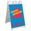 Plasticade Signicade Deluxe A Frame Sidewalk Curb Sign Portable Folding Double Sided Display with Quick Change System for Store Signs, White (3 Pack) - 4 of 4