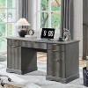 SinCiDo 58" Desk,Modern Grooved Computer Writing Desk,w/ 5 Drawers and 1 Adjustable Storage Cabinet,Desk for Study and Bedroom - 2 of 4