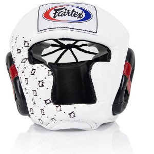 Fairtex HG10 Headgear Head Guard Super Sparring - Black & White - 1 of 4