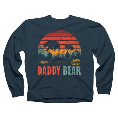 Adult Design By Humans Retro Forest Sunrise Daddy Bear By ZeusSE Sweatshirt