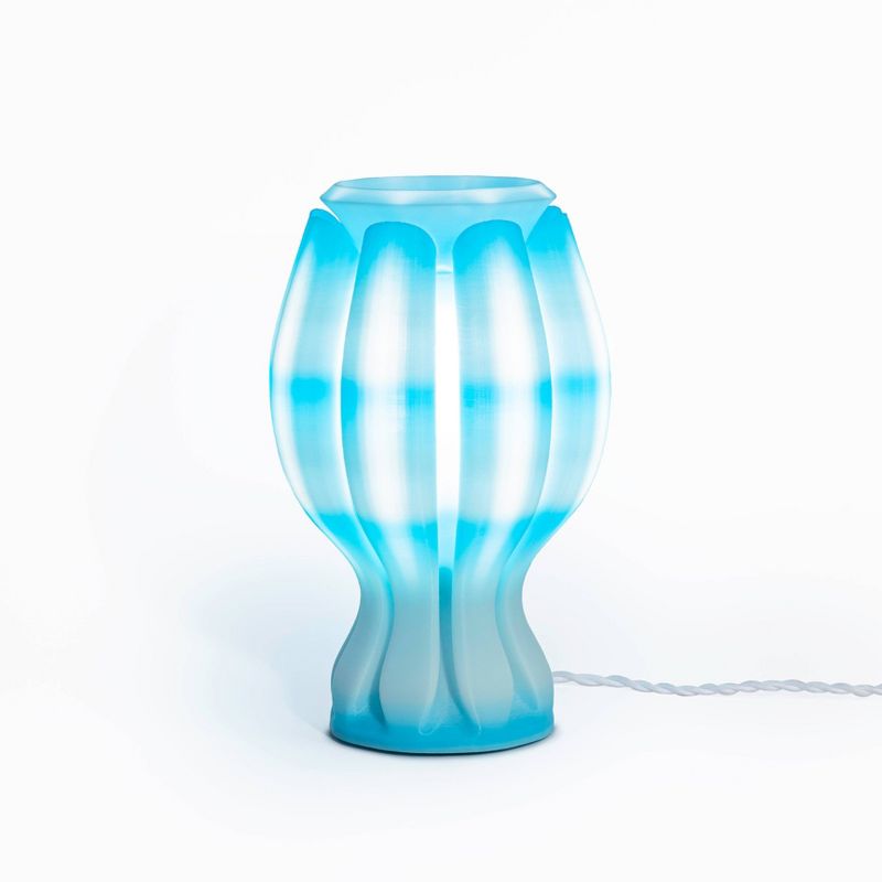 13" Flower Tropical Coastal Plant-Based PLA 3D Printed Dimmable LED Table Lamp - JONATHAN Y, 3 of 8