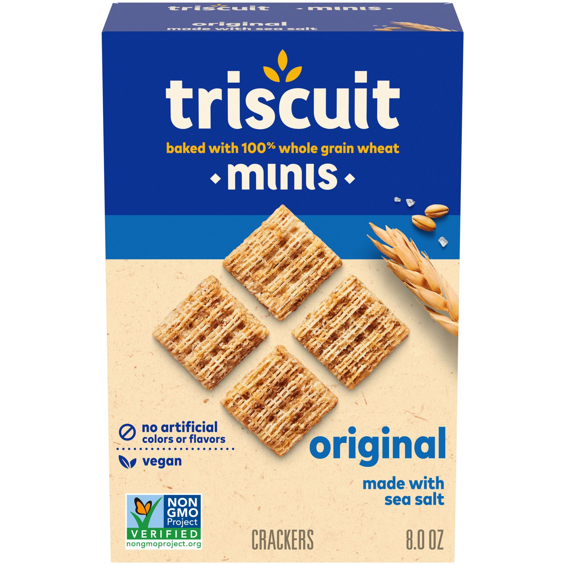 Triscuit Minis Original Whole Grain Wheat Vegan Crackers - 8oz