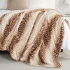 Cozy Bliss Faux Fur Throw Blankets Soft Animal Print Blanket for Couch Bed - 2 of 4