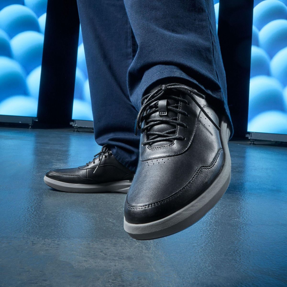 Clarks Mens Code Hybrid Vibe Black Shoes - thumbnail 2
