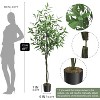Whizmax Artificial Eucalyptus Tree Tall, Thick Stem and Realistic Leaves, Suitable for Indoor and Outdoor, Ideal Decoration for Home Office - 4 of 4