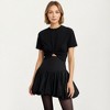 Anna-Kaci Women's High Waist Bubble Mini Skirt with Voluminous Gathered Silhouette and Soft Structured Fabric - 2 of 4
