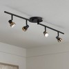 Pro Track 4-Light Heads LED Ceiling Track Light Fixture Kit GU10 Dimmable Flexible Directional Black Gold Metal Modern Kitchen Bathroom 43 1/2" Wide - 2 of 4