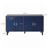 Sideboard Buffet Table Storage Cabinet With 4 Doors And Pine Legs For Kitchen Dining Living Room Bedroom 59.84"L x 15.75"W x 32.48"H - 3 of 3