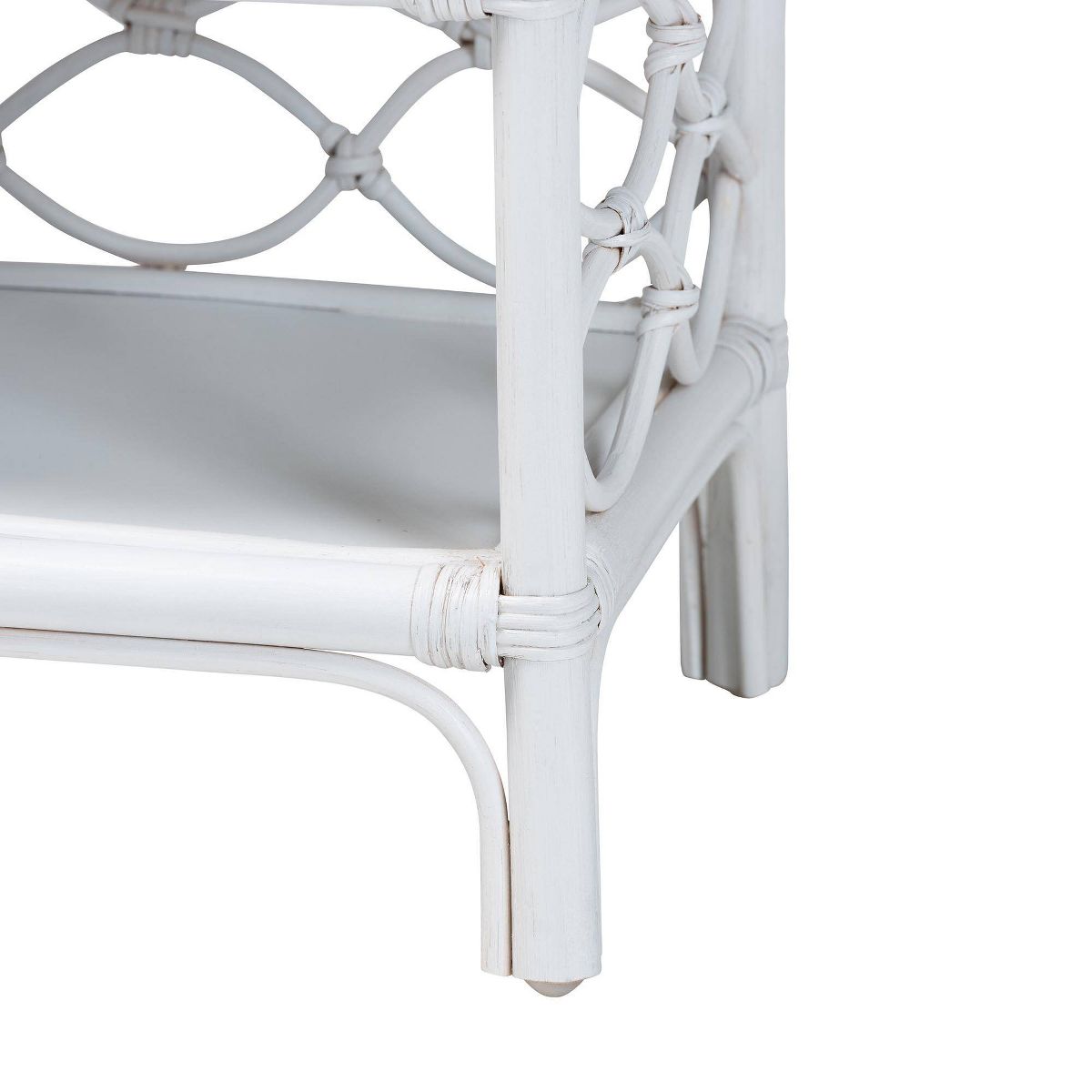 bali & pari Akane Natural Rattan Nightstand with Drawer and Open Shelves White - thumbnail 10