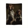 German Shorthaired Pointer Dog Lovers Flannel Blanket - Charming Realistic Two Dogs Design, Cozy Home Decor Gift for Pet Owners. - 4 of 4