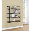 Vynxaria Black Decorative Wall Shelf with Industrial Pipe Design - 2 of 4
