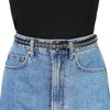 Allegra K Women's Belt PU Leather Skinny Plus Size Punk Rock Style Grommet Waist Belts - 4 of 4