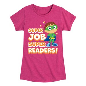Girls' - Super Why - Super Job Super Readers Fitted Short Sleeve Graphic T-Shirt - 1 of 3