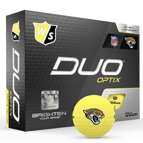 Wilson Duo Optix Nfl Golf Balls - Yellow - Jacksonville Jaguars