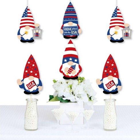 Big Dot Of Happiness Patriotic Gnomes Decorations Diy Memorial Day 4th Of July And Labor Day Gnome Party Essentials Set Of 20 Target