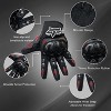 MaseiKar Motorcycle Gloves, Summer Motorcycle Riding Gloves with Hard Knuckle, Full Finger Tactical Gloves for Men Women - M Size - 3 of 4