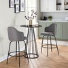 Fabric Contemporary Fixed-Height Counter Stool with 360¡ã Swivel and Metal Base for Kitchen or Bar (Set of 2) - 2 of 4