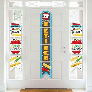Big Dot of Happiness Teacher Retirement - Hanging Vertical Paper Door Banners - Happy Retirement Party Wall Decoration Kit - Indoor Door Decor - 1 of 4