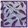 INSPIRE CHIC Men's Feather Pattern Pocket Square with Embroidered Edge - 4 of 4
