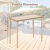 Costway 48" Outdoor Counter Height Table Patio Bar Table Heavy Duty Rectangle Metal Frame - 3 of 4