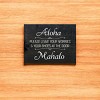 Slickblue Leave Shoes at Door Sign, Aloha Greeting, 9x12 Rustic Pine Wall Plaque, Multiple Color Options - 2 of 3