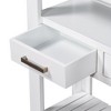 Sapphtopaz 62" Modern Console Table with 4 Drawers and 3-Tier Shelves, Entryway Table with Metal Handles, Sofa Table for Living Room, Entryway - 3 of 4