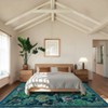 Washable Floral Animal Jungle Rug Non Slip Low Pile Rug Soft Throw Floor Cover Foldable Indoor Carpet for Living Room Bedroom Playroom Nursery - 3 of 4