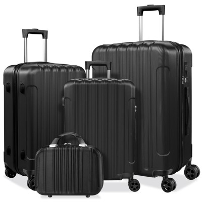 SKONYON 4 Piece Hard shell Luggage Sets Checked Spinner  Lightweight Suitcase with TSA Lock