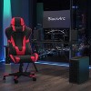 Blackarc Gaming Chair Outfitted With Footrest, Headrest, Lumbar Support  Massage Pillow, Reclining Seat/arms In Black & Red : Target