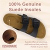 CUSHIONAIRE Lane Cork Footbed Sandals for Women –Comfortable Double Buckle Slip-On with Genuine Suede Footbed & Arch Support Slides for Women Footwear - 3 of 4