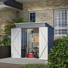Mlmh & Kngwa 71.7"H Weather-Resistant Metal Storage Shed - 3 of 4
