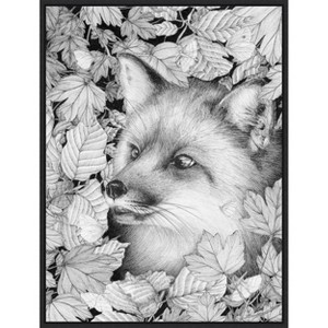 Amanti Art Fox and Forest by Ec Mazur Framed Canvas Wall Art - 1 of 4