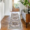 Faux Wool Vintage Floral Printed Area Rug Machine Washable Stain Resistant Non Shedding Floor Rug for Living Room Bedroom - 4 of 4