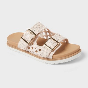 Kids' Brooklyn Crochet Footbed Sandals - Cat & Jack™ Blush - 1 of 4