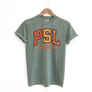 Simply Sage Market Women's Pumpkin Spice Life Short Sleeve Garment Dyed Tee - 1 of 2