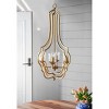VYNXARIA 4 - Light Antique Gold Open - Frame Metal Ceiling Lights, Sculptural Hanging Chandelier with Adjustable Chain - 2 of 4