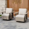 EAGLE PEAK Classic 2-Piece Patio Chair Set, 360° Swivel Rocking Chairs with Thick Cushions, All-Weather Wicker Outdoor Lounge Gliders - 2 of 4