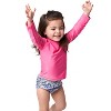 Gerber Baby and Toddler Long Sleeve Solid Swim Rashguard - Pink - 6-9 Months - 3 of 4