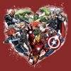 Women's Marvel Avengers Assemble Heart Collage T-Shirt - 2 of 4