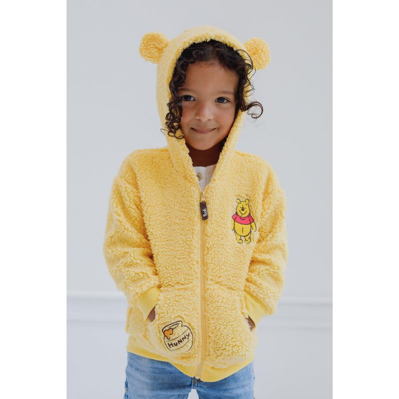Disney Winnie the Pooh Mickey Mouse Tigger Pluto Zip Up Hoodie Newborn to Little Kid, 3 of 8