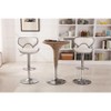 Sapphtopaz Swivel Bar Stools Set of 2 with Airlift Adjustable, Dining Chairs with Chrome Base, Counter Height Bar Stools for Kitchen Island - 4 of 4
