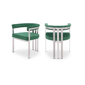 Meridian Furniture,Marcello Velvet Dining Chair, Set of 2 - 1 of 4