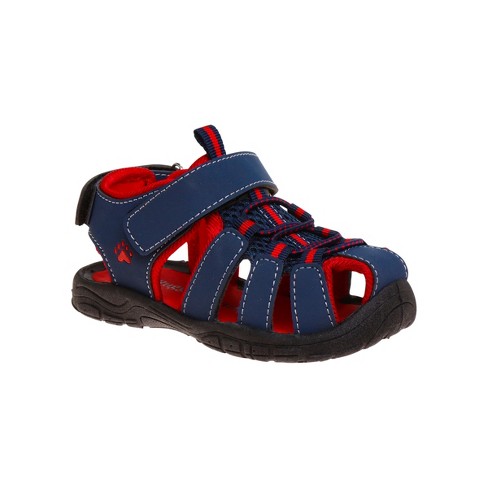 Rugged Bear Boy Closed toe Toddler Sport Sandals Navy red 6