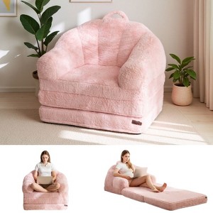 MAXYOYO Folding Sofa Bed, 2 in 1 Convertible Sofa to Lounger Comfy Single Bean Bag Chair for Adults - 1 of 4