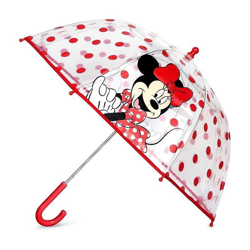 Minnie Mouse Girl's Clear Bubble Umbrella- Ages 3-10, 1 of 3
